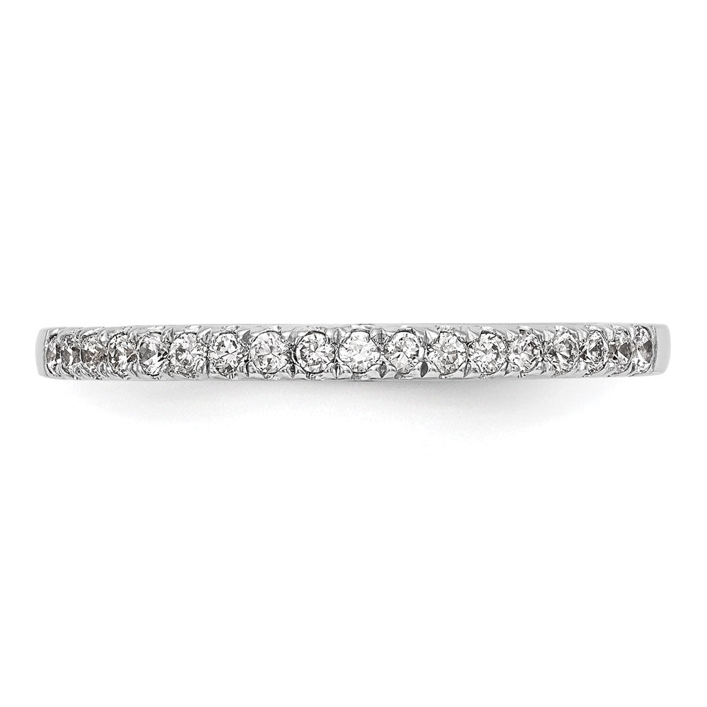 14K White Gold Real Diamond Wedding Band