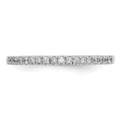 14K White Gold Real Diamond Wedding Band