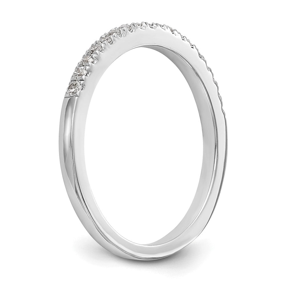 14K White Gold Real Diamond Wedding Band