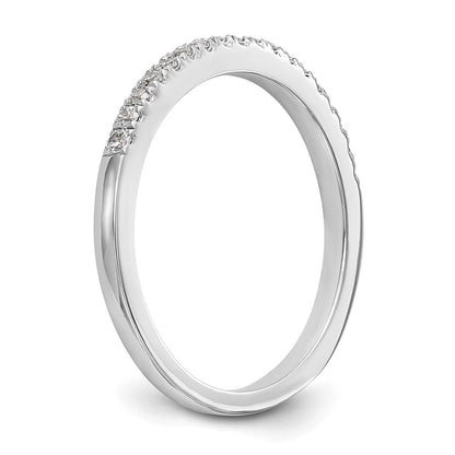 14K White Gold Real Diamond Wedding Band