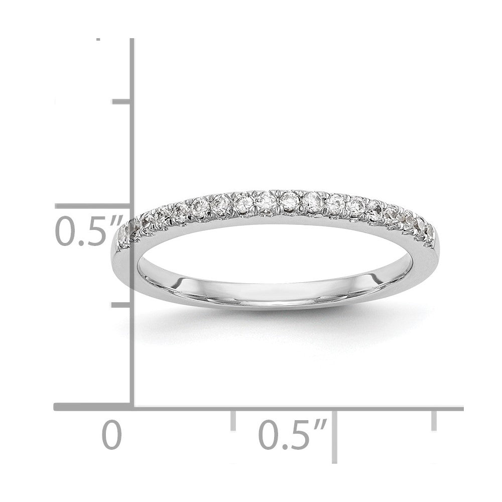 14K White Gold Real Diamond Wedding Band