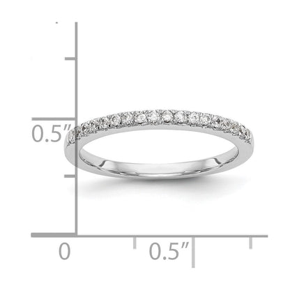 14K White Gold Real Diamond Wedding Band
