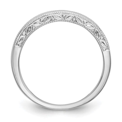 14K White Gold Real Diamond Wedding Band