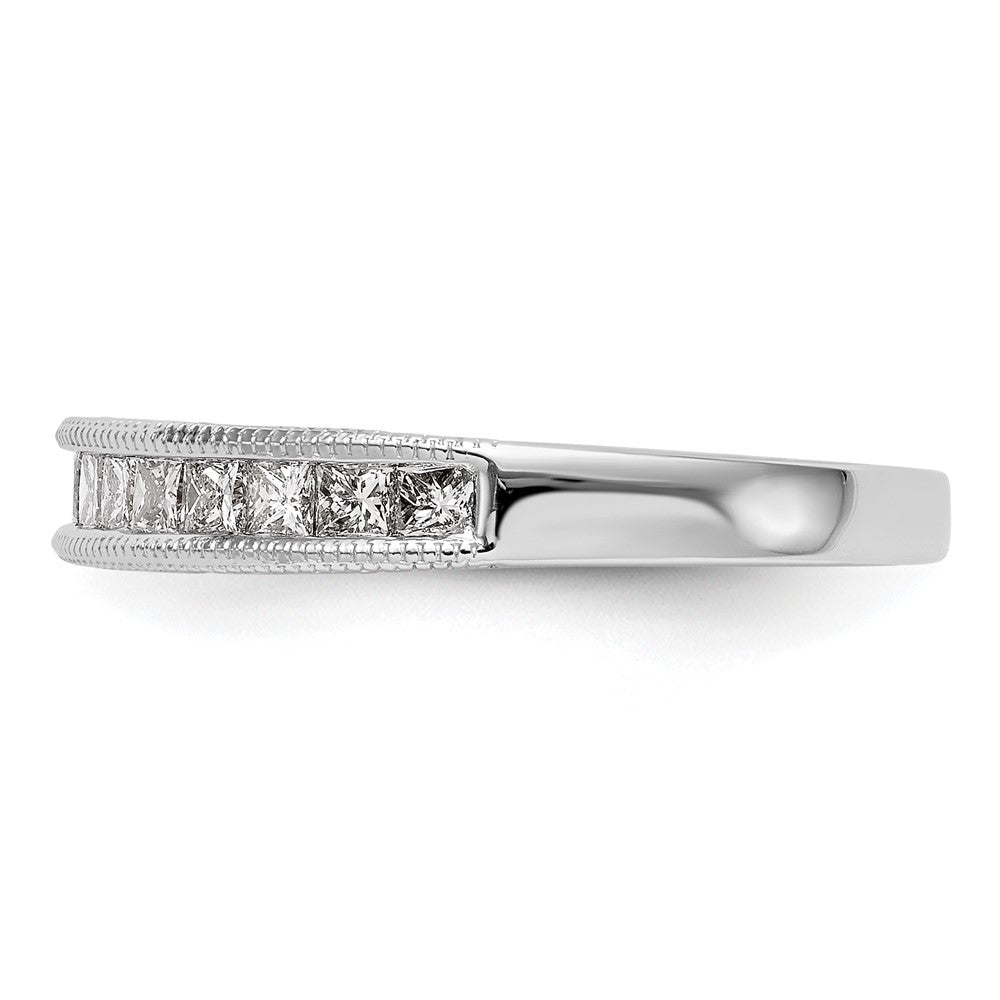 14K White Gold Real Diamond Wedding Band