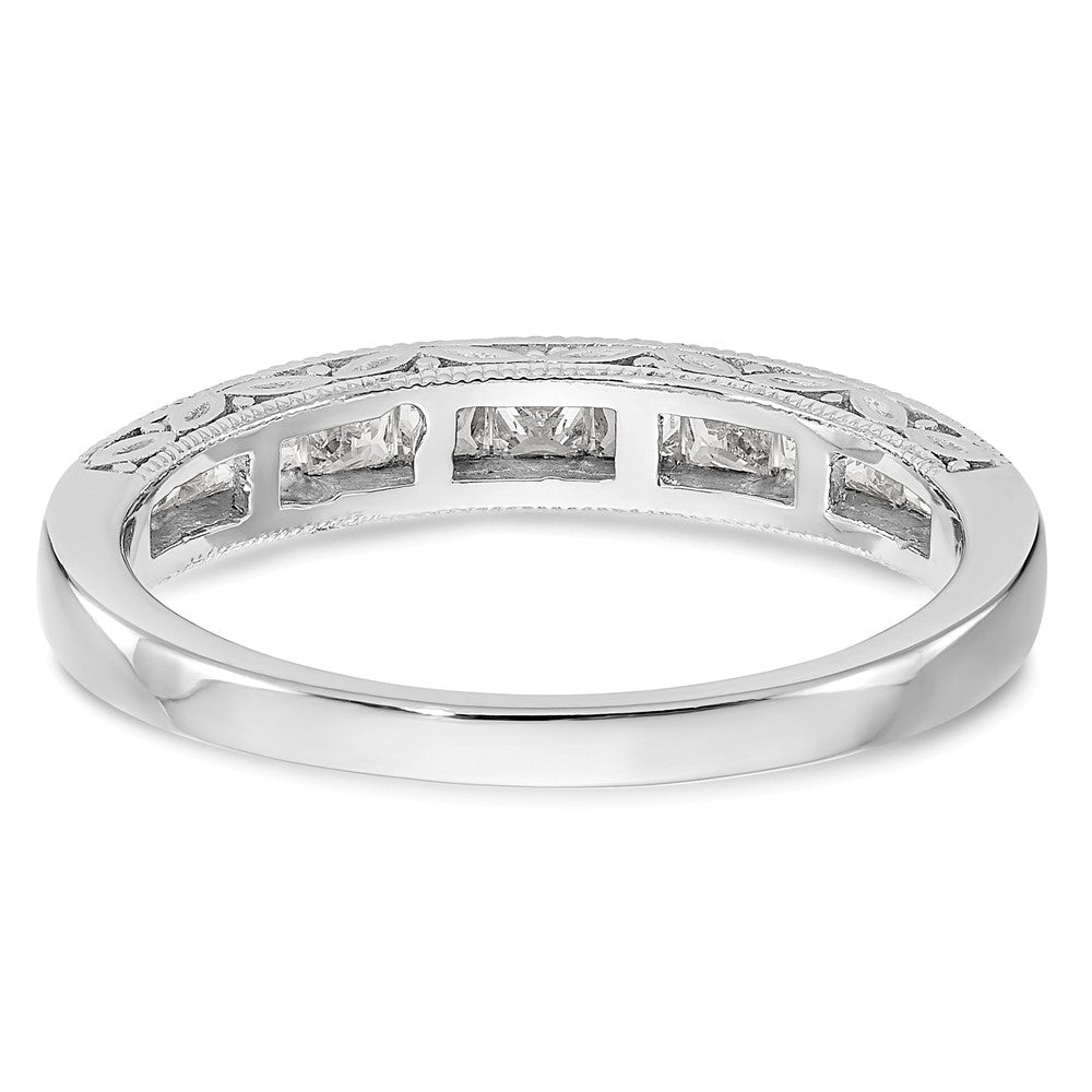 14K White Gold Real Diamond Wedding Band