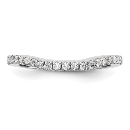 14K White Gold Real Diamond Wedding Band