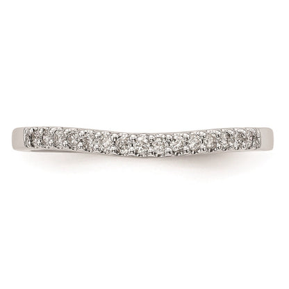 14k White Gold Real Diamond Wedding Band
