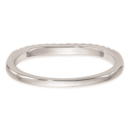 14k White Gold Real Diamond Wedding Band