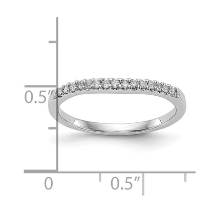14k White Gold Real Diamond Wedding Band