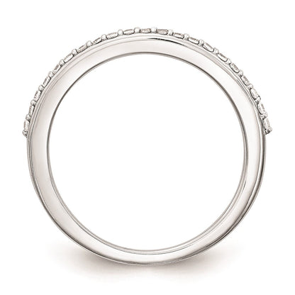 14K White Gold Real Diamond Wedding Band