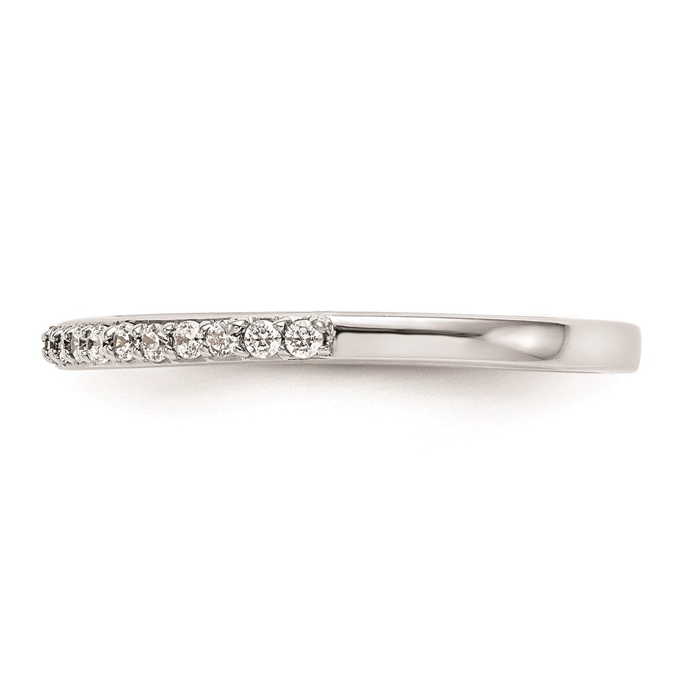 14K White Gold Real Diamond Wedding Band