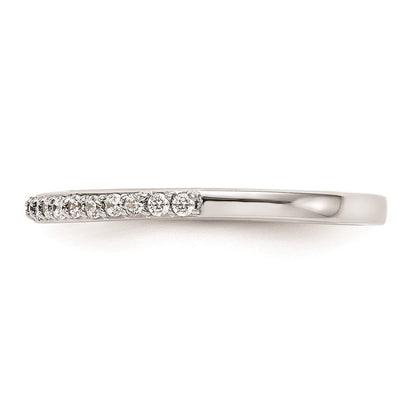 14K White Gold Real Diamond Wedding Band
