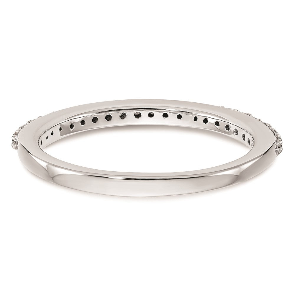 14K White Gold Real Diamond Wedding Band