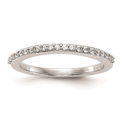 14K White Gold Real Diamond Wedding Band
