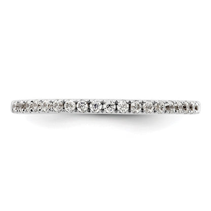 14K White Gold Real Diamond Wedding Band