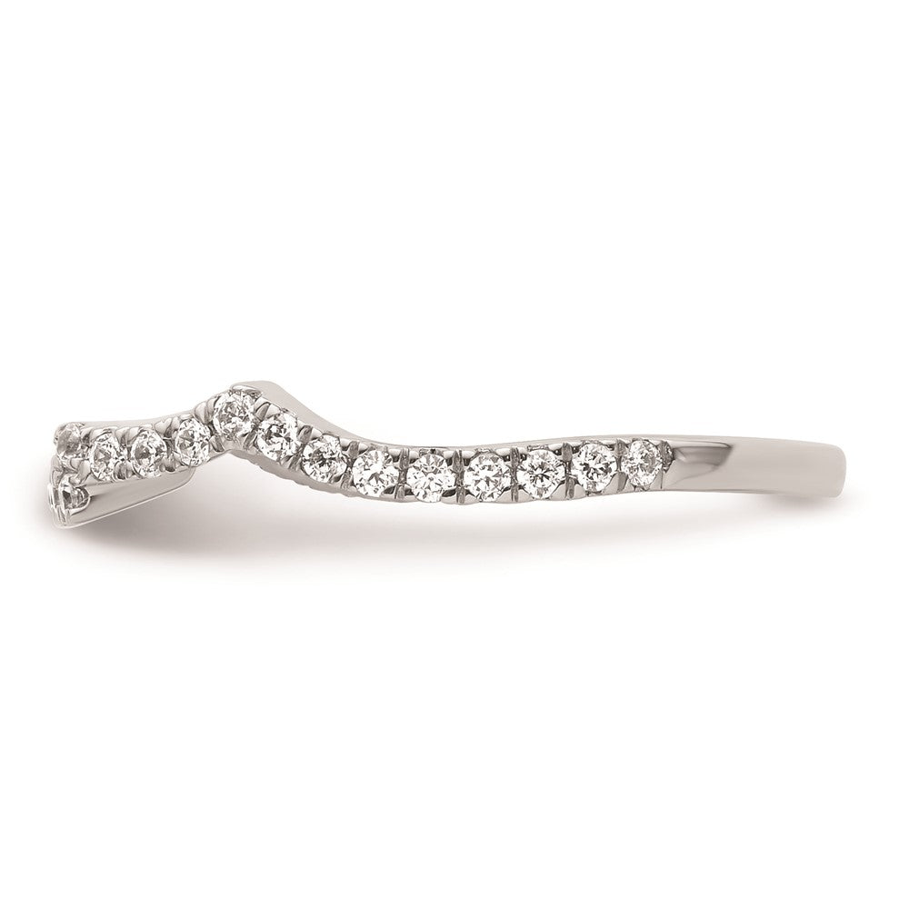 14K White Gold Real Diamond Wedding Band
