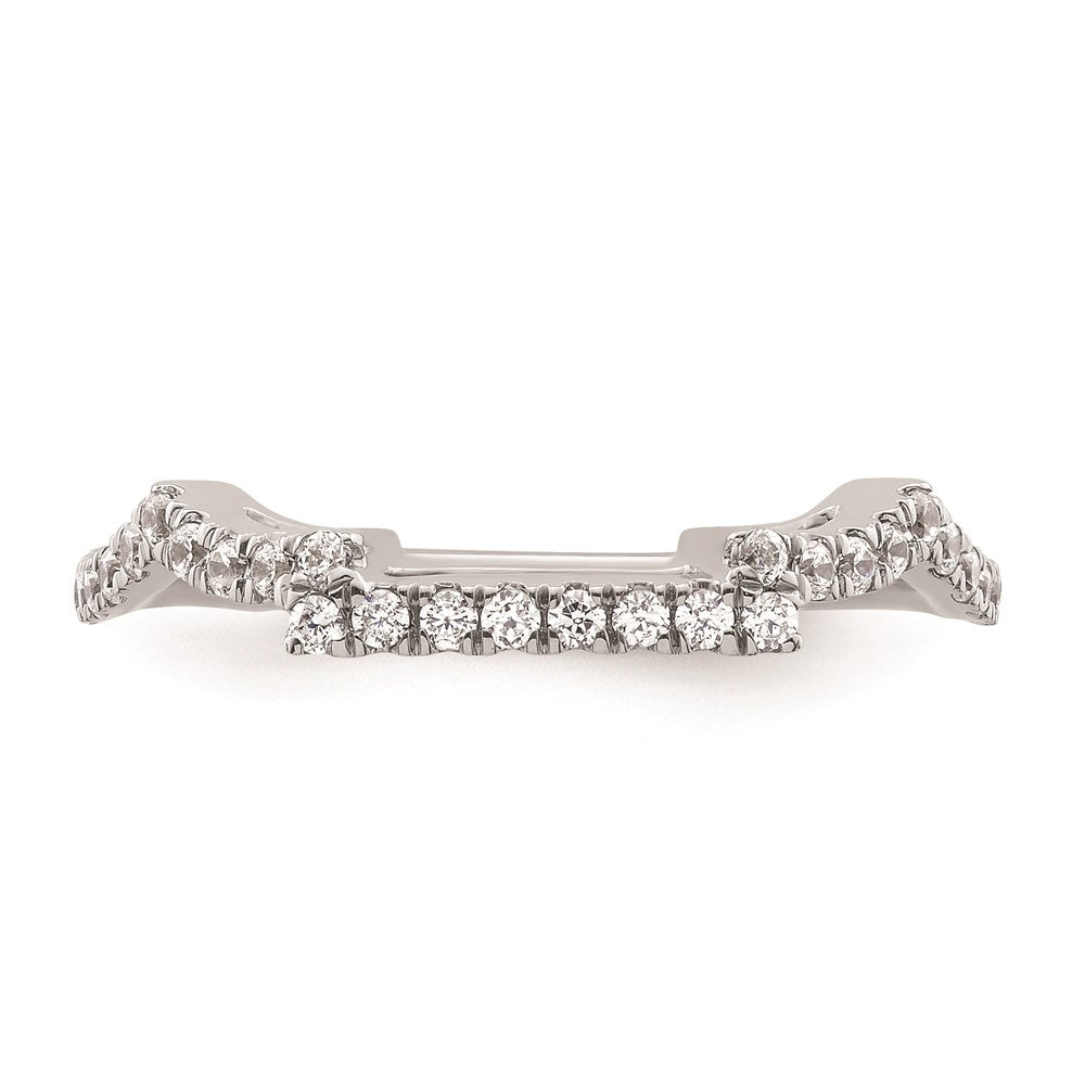 14K White Gold Real Diamond Wedding Band