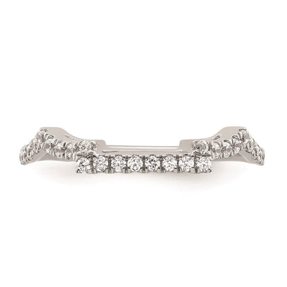14K White Gold Real Diamond Wedding Band