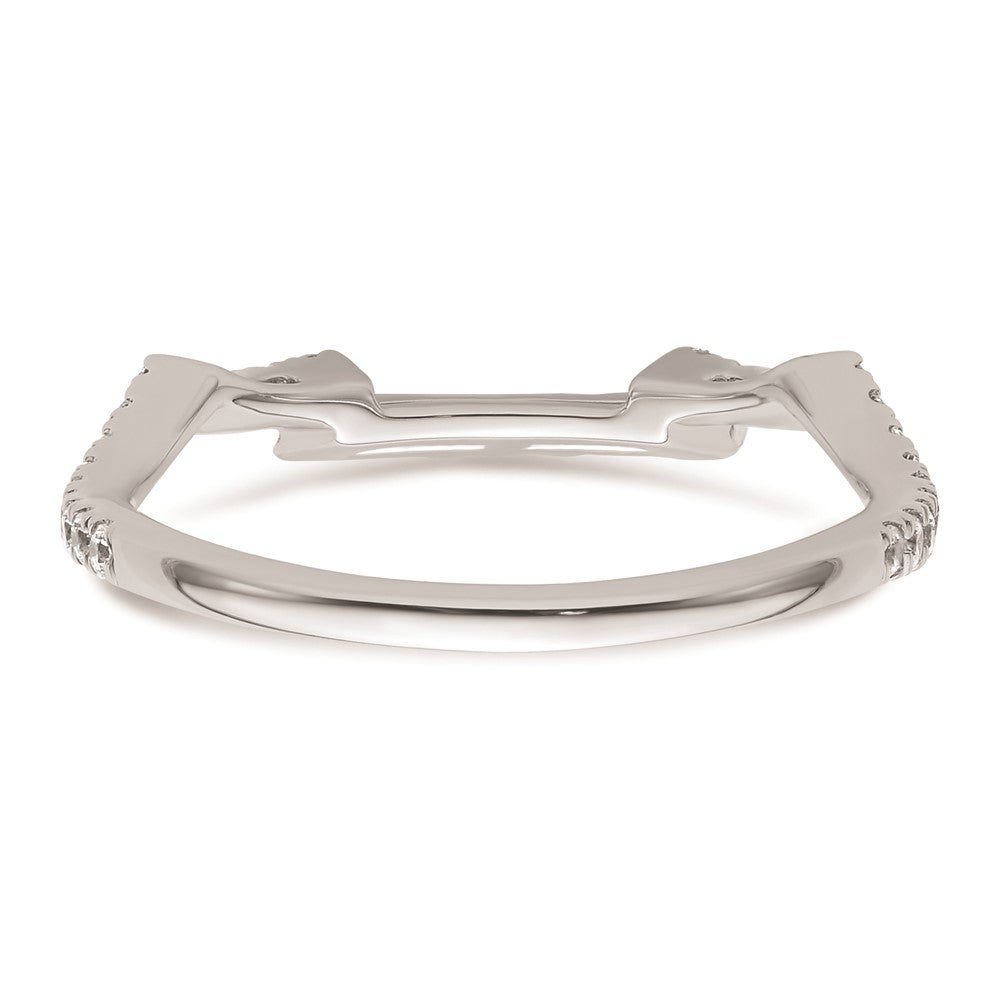 14K White Gold Real Diamond Wedding Band