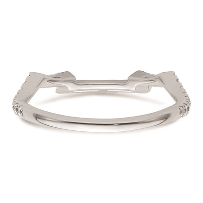 14K White Gold Real Diamond Wedding Band