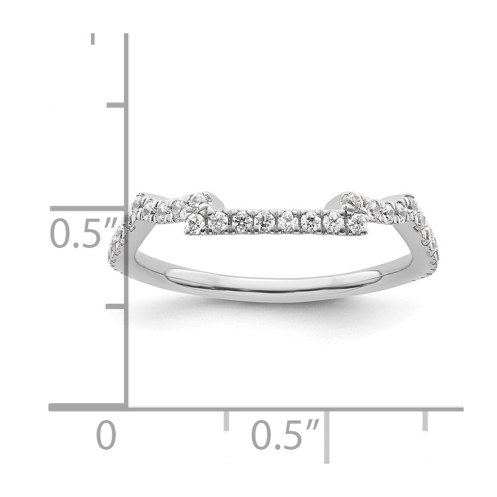 14K White Gold Real Diamond Wedding Band