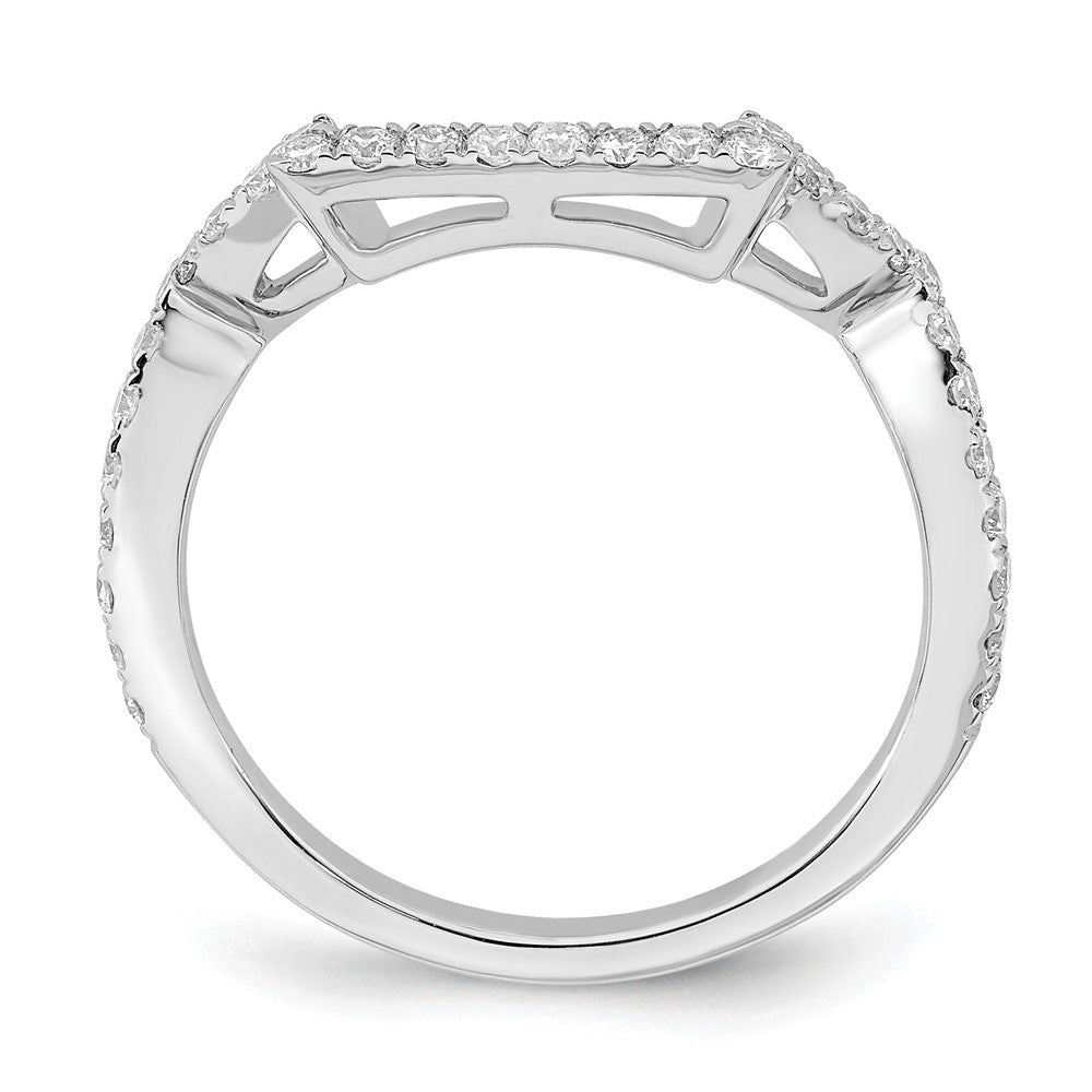 14K White Gold True Origin 3/8 Carat Lab Grown Diamond Vs/Si D E F Wedding Band