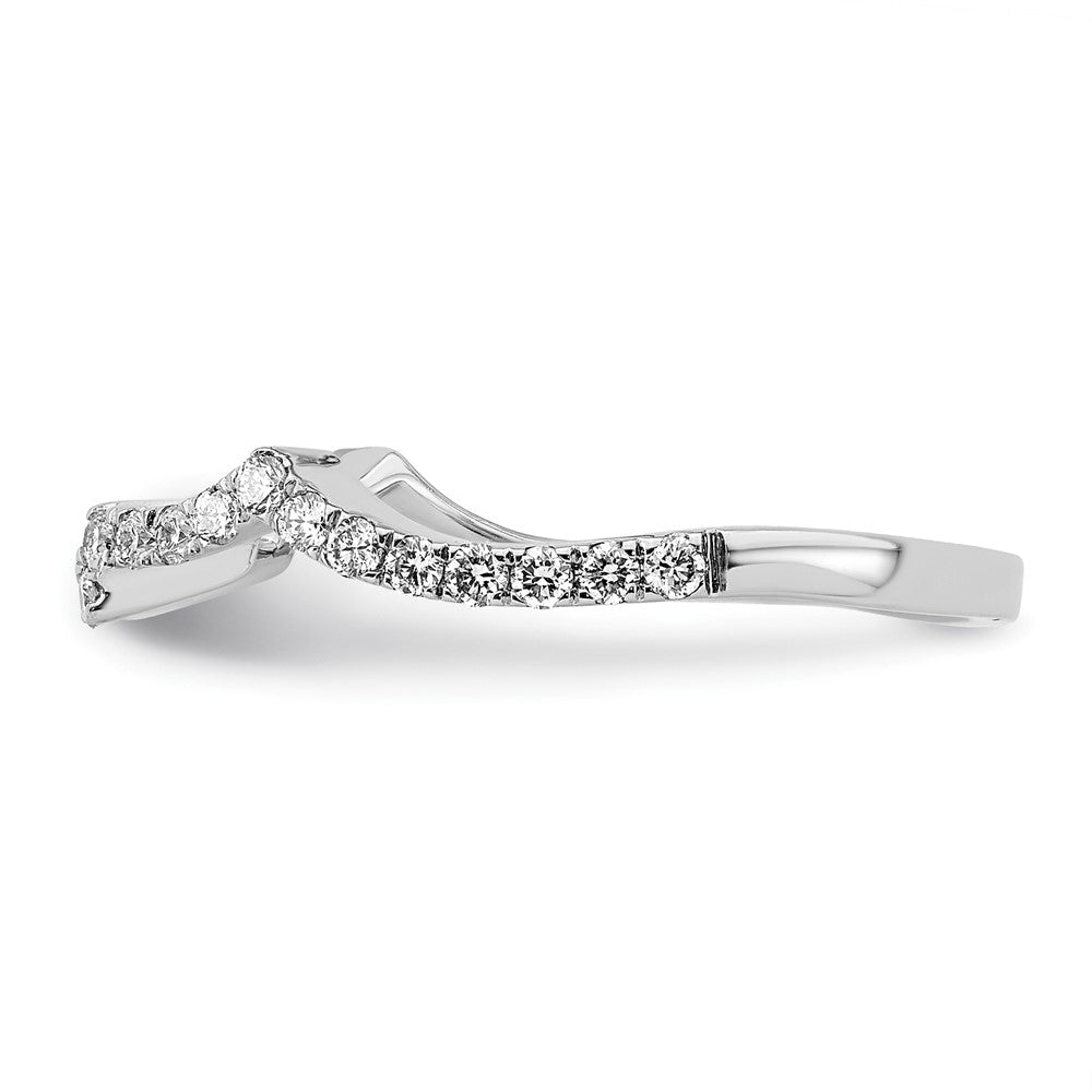 14K White Gold Real Diamond Wedding Band