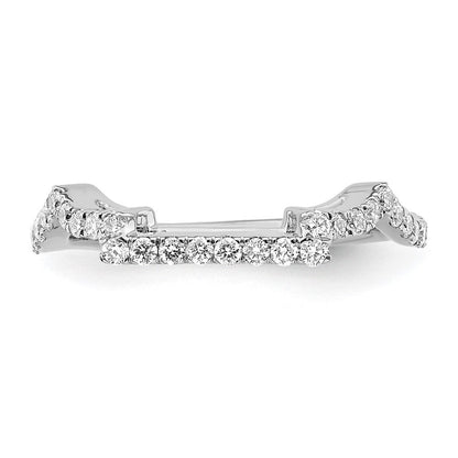 14K White Gold Real Diamond Wedding Band