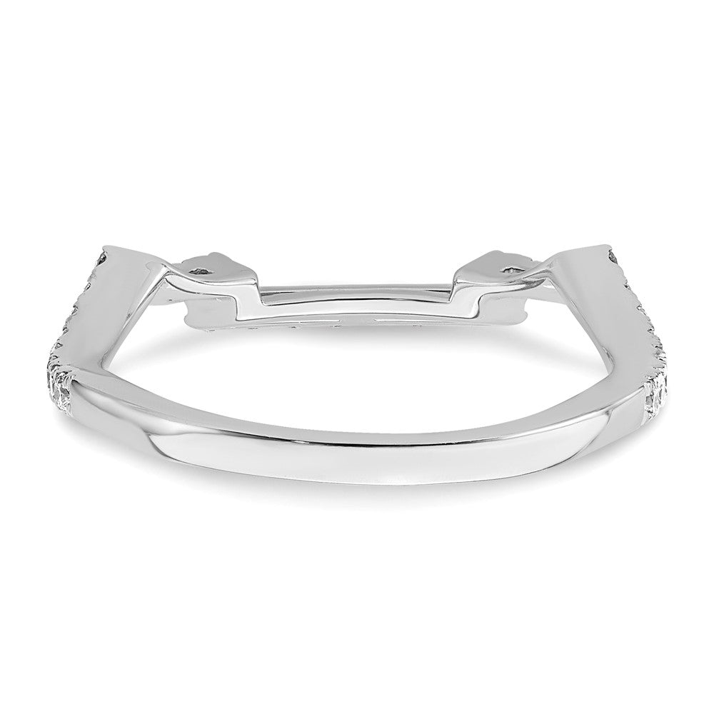 14K White Gold Real Diamond Wedding Band