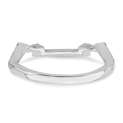 14K White Gold Real Diamond Wedding Band