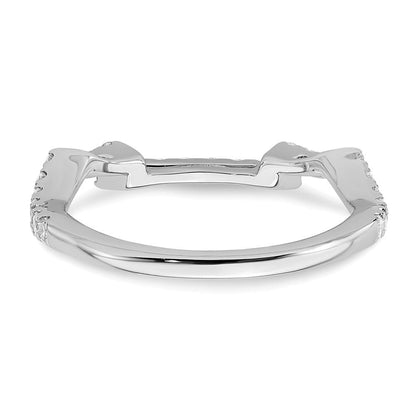 14K White Gold Real Diamond Wedding Band