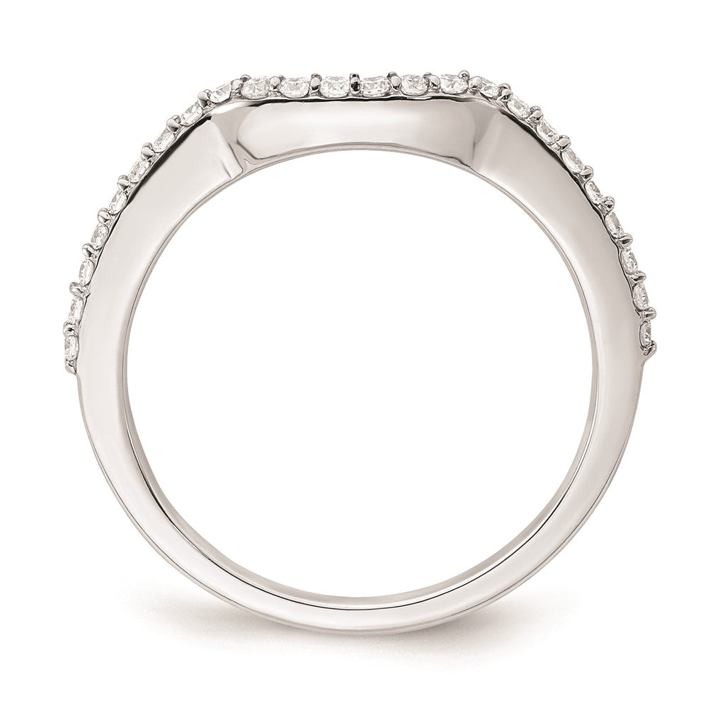 14K White Gold Real Diamond Wedding Band
