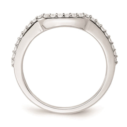 14K White Gold Real Diamond Wedding Band