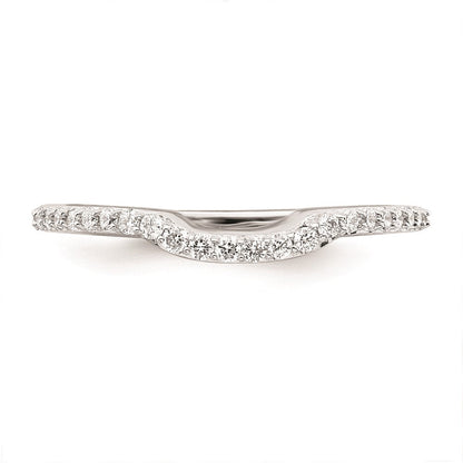 14K White Gold Real Diamond Wedding Band