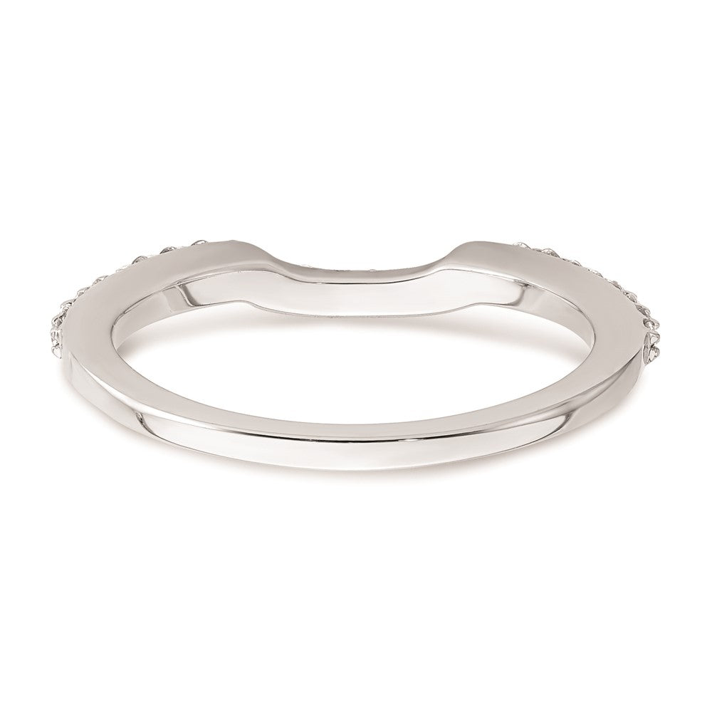 14K White Gold Real Diamond Wedding Band