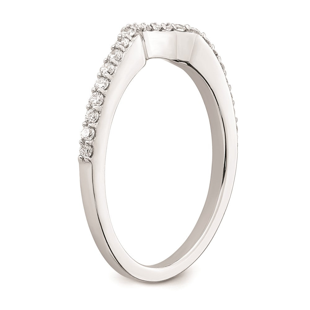 14K White Gold Real Diamond Wedding Band