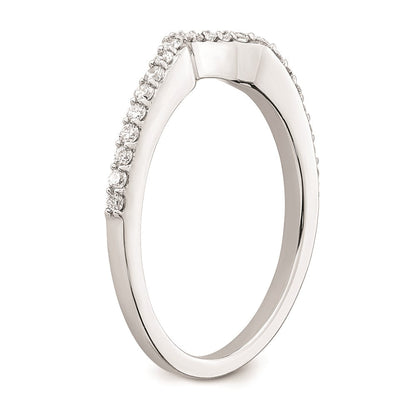 14K White Gold Real Diamond Wedding Band