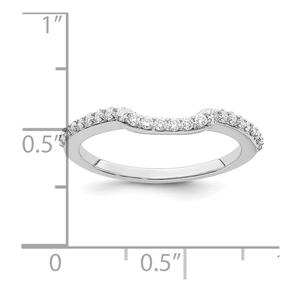 14K White Gold Real Diamond Wedding Band