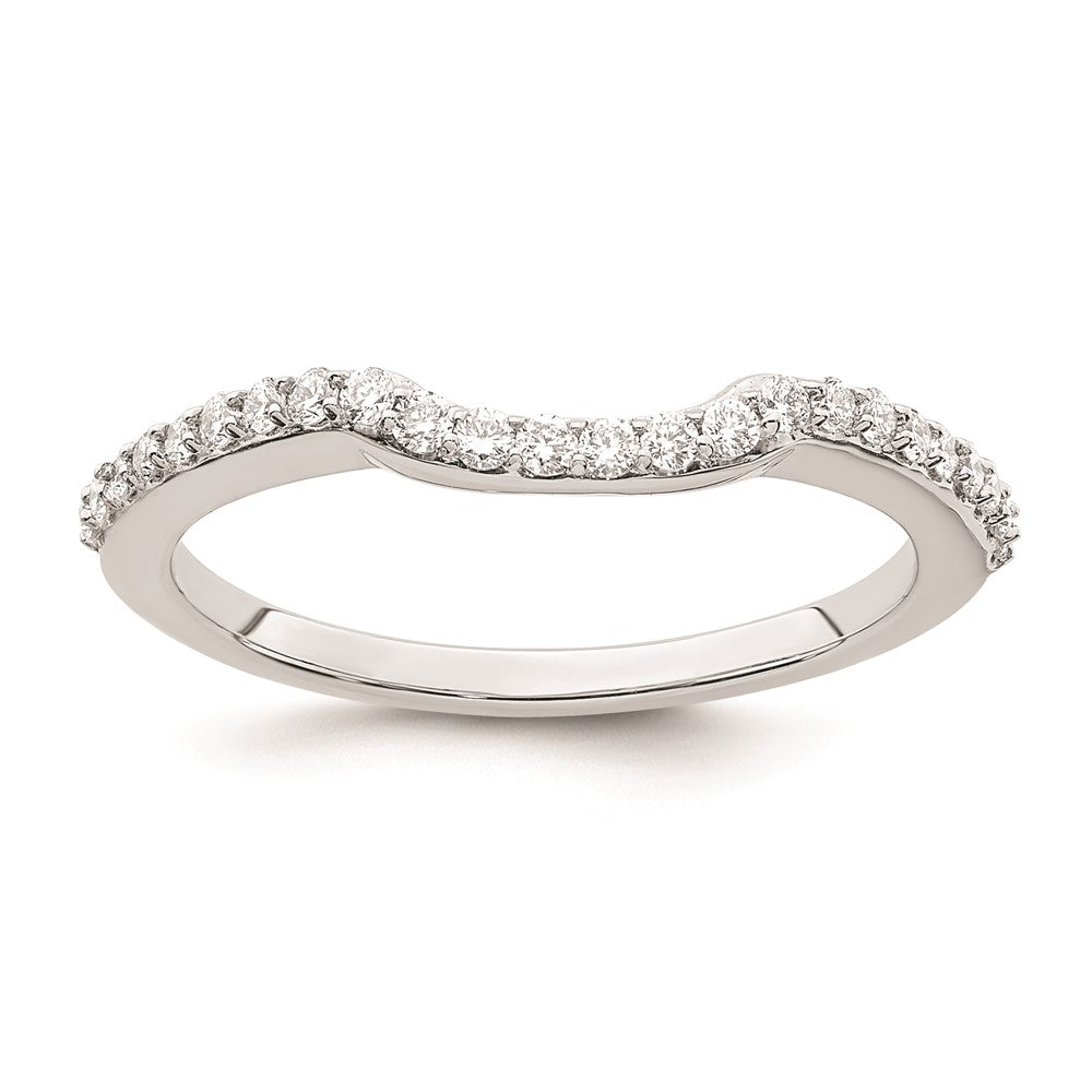 14K White Gold Real Diamond Wedding Band