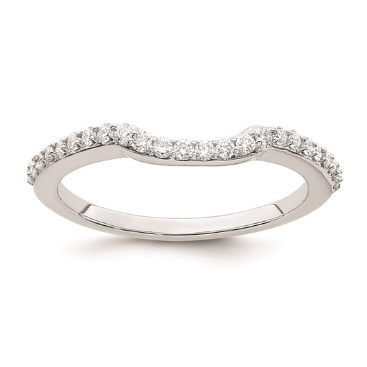 14K White Gold Real Diamond Wedding Band