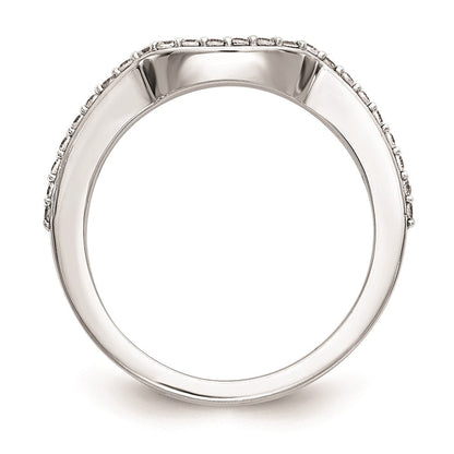14K White Gold Real Diamond Wedding Band