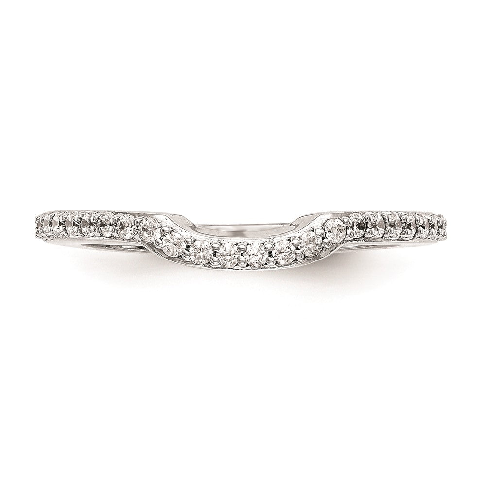 14K White Gold Real Diamond Wedding Band