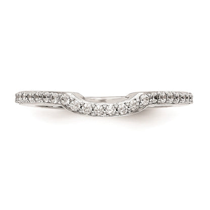 14K White Gold Real Diamond Wedding Band