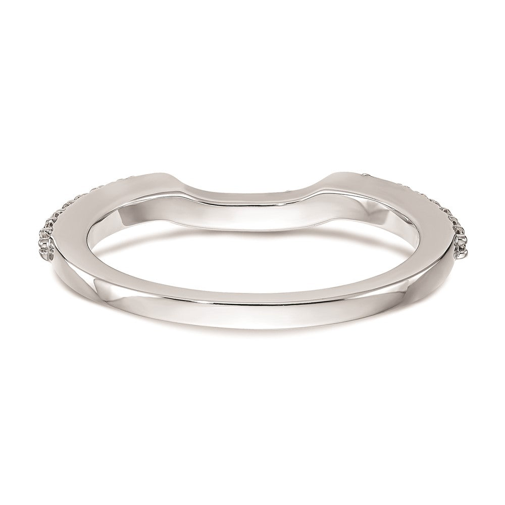 14K White Gold Real Diamond Wedding Band