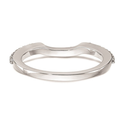 14K White Gold Real Diamond Wedding Band