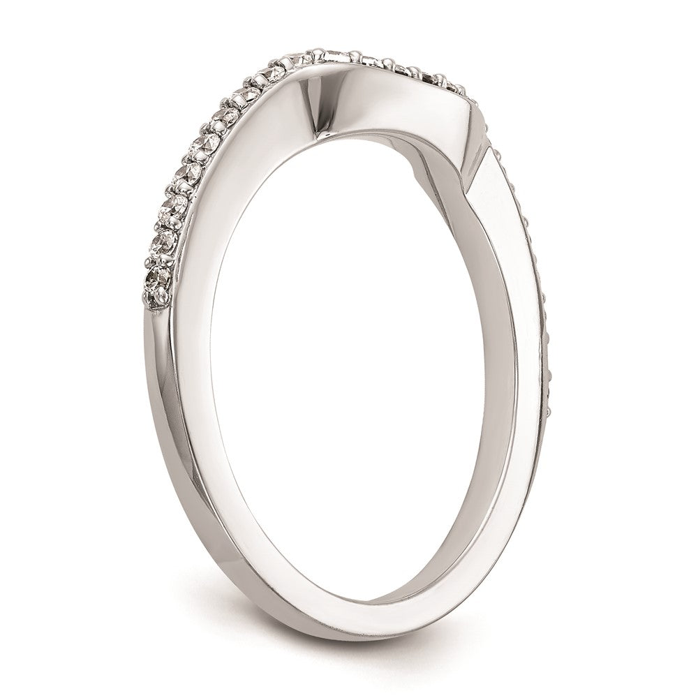 14K White Gold Real Diamond Wedding Band