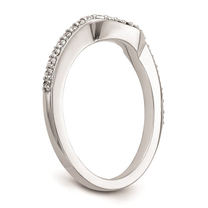 14K White Gold Real Diamond Wedding Band