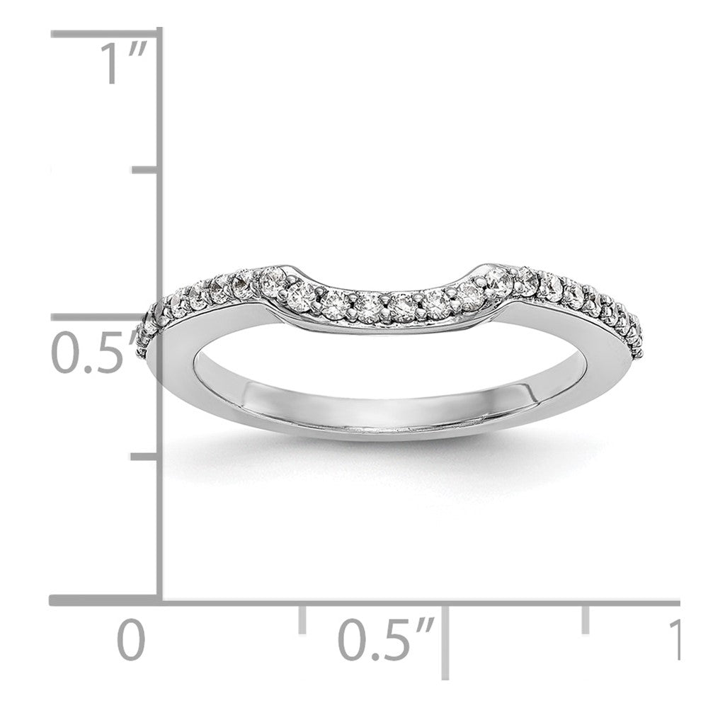 14K White Gold Real Diamond Wedding Band