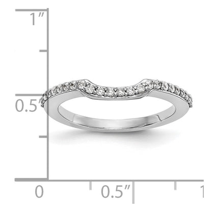 14K White Gold Real Diamond Wedding Band