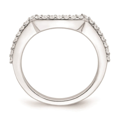 14K White Gold Real Diamond Wedding Band